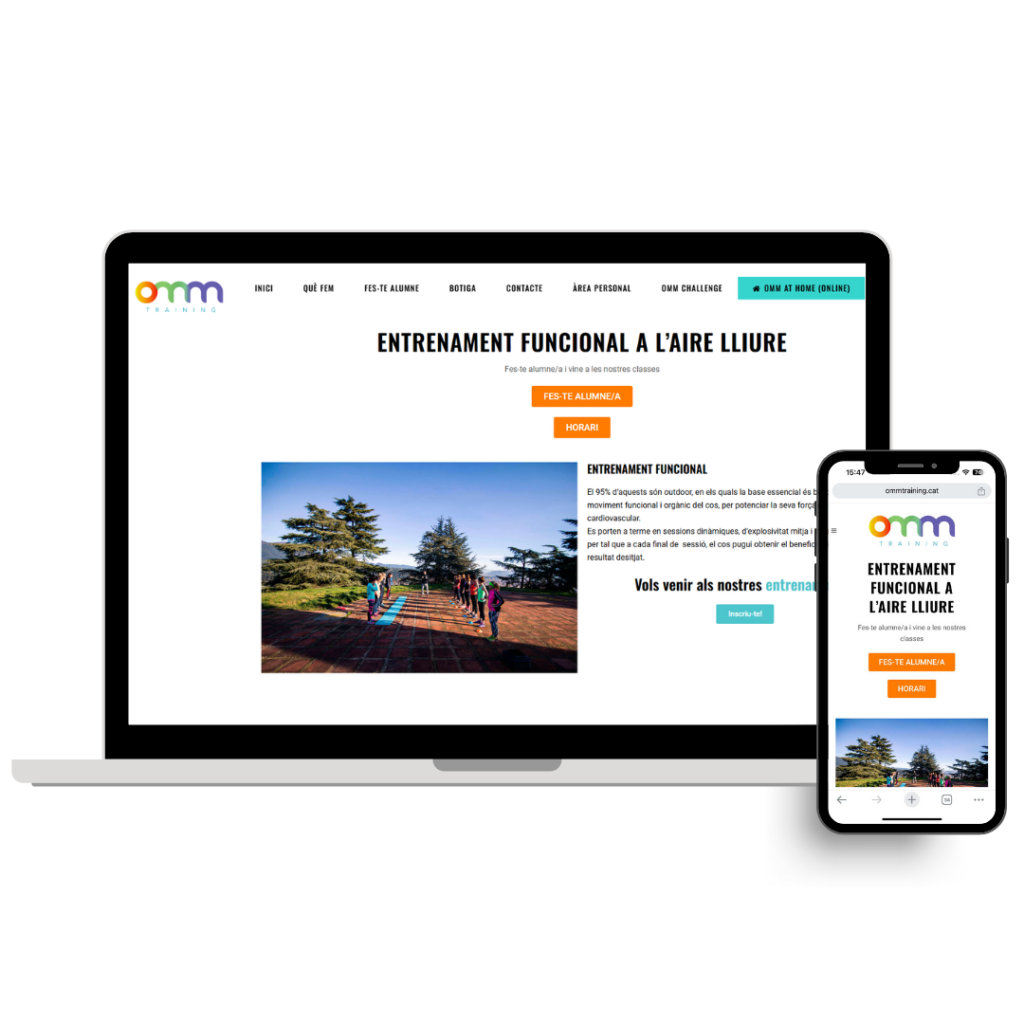 Web de Omm Training diseñada por MontsenyWebs