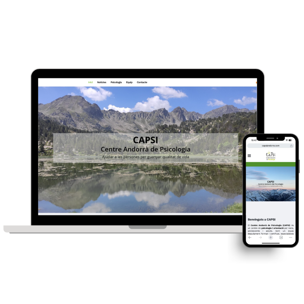 Web de Capsi Andorra diseñada por MontsenyWebs