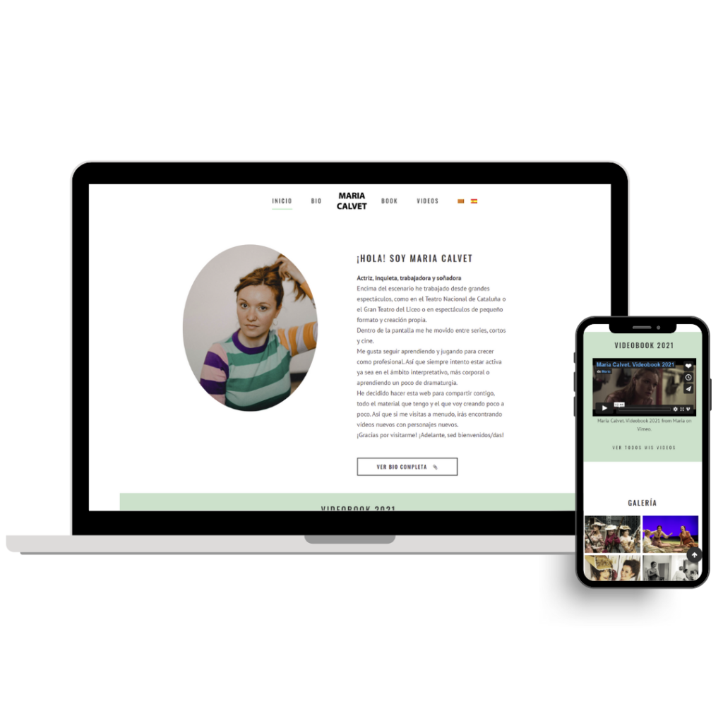 Web de Maria Calvet diseñada por MontsenyWebs