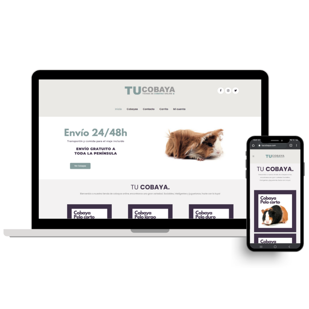 Web de Tu cobaya diseñada por MontsenyWebs
