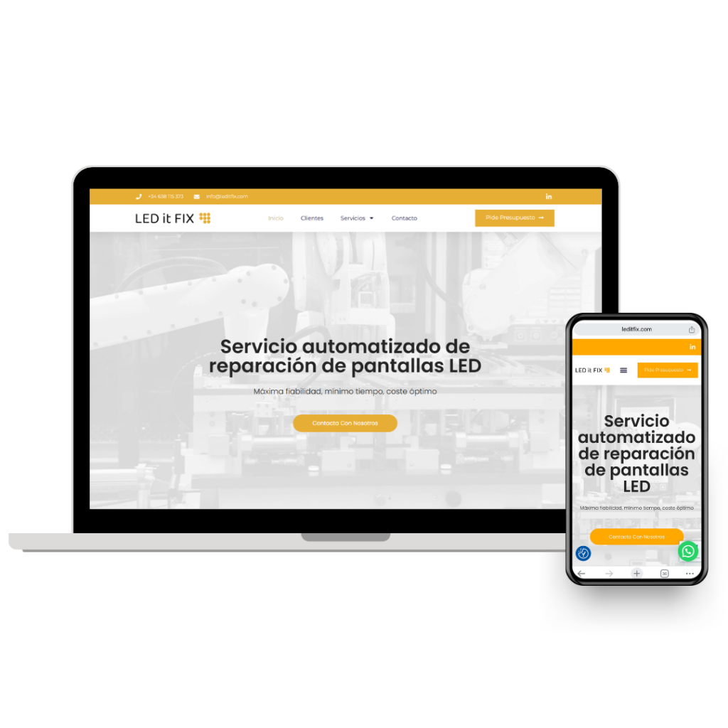 Web de Led It Fix diseñada por MontsenyWebs