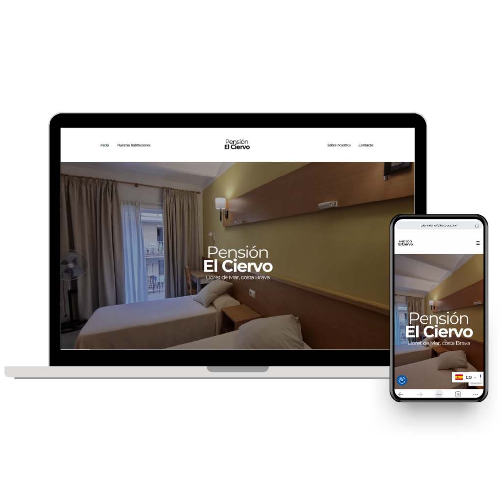 Web de Pensión El Ciervo, Lloret de Mar dissenyada per MontsenyWebs